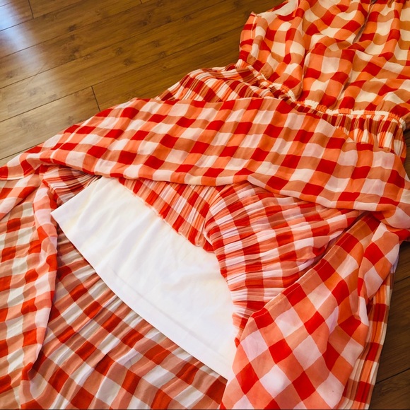 Curry orange checkered dress - Picture 5 of 5